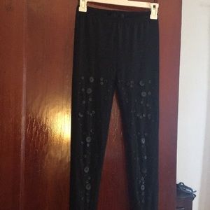 Cynthia Rowley button leggings